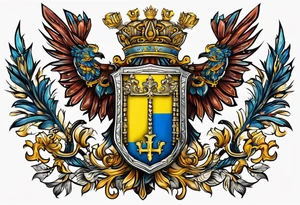 coat of arms of Ukraine tattoo idea