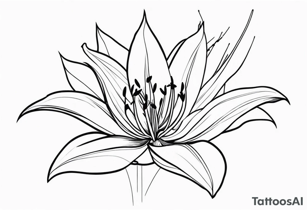 Lily with thorns, long tattoo idea