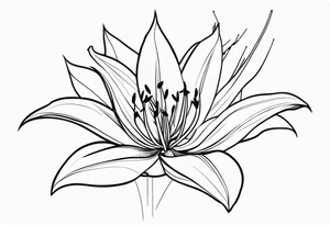 Lily with thorns, long tattoo idea