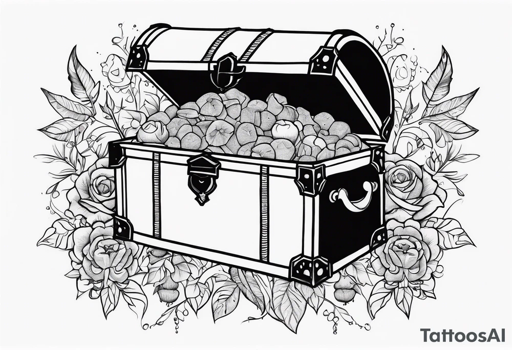 treasure chest tattoo idea