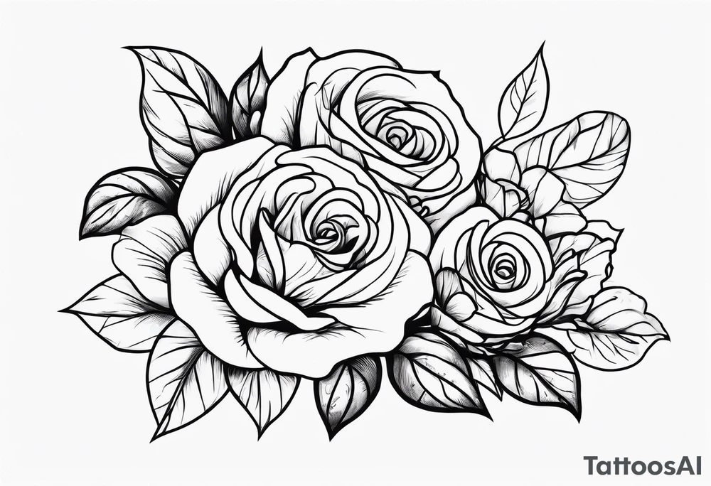 Roses and ornemental tattoo idea