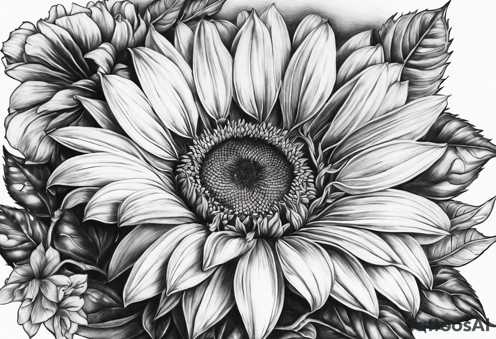 Tournesol,  Fleur roses , Caméra, vague , palmier tattoo idea