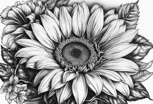 Tournesol,  Fleur roses , Caméra, vague , palmier tattoo idea
