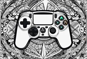 gamepad, coin, samoa tattoo idea