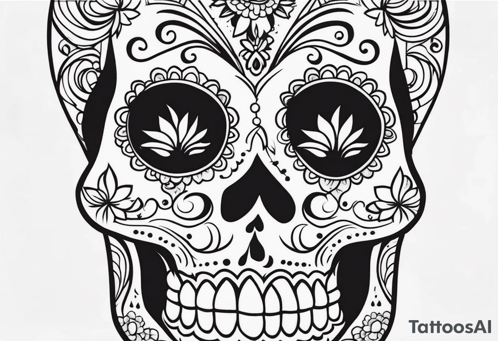 Day of the dead skull tattoo idea