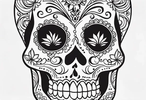Day of the dead skull tattoo idea