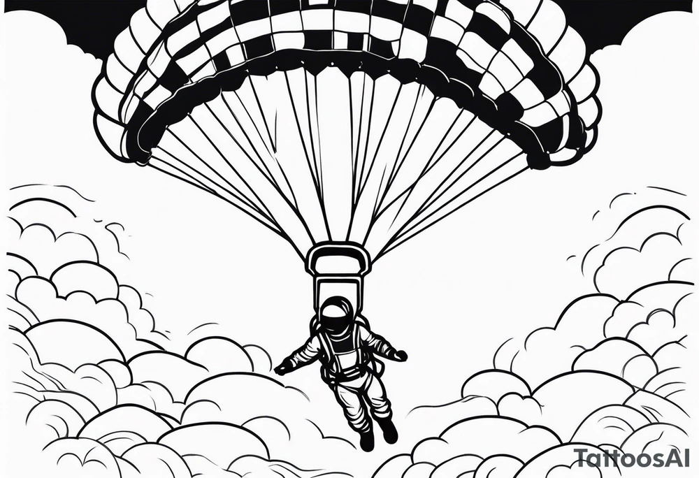 sky divers tattoo idea