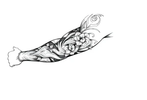bold line ornamentaali tattoo idea