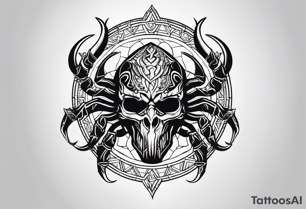 Scorpio zodiac sign tattoo idea