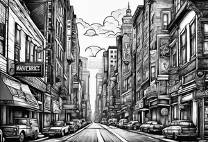 individual street sign tattoo idea