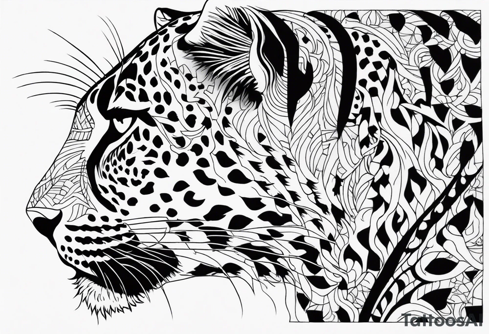 leopard print tattoo idea