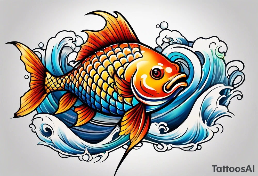 Coy fish tattoo idea