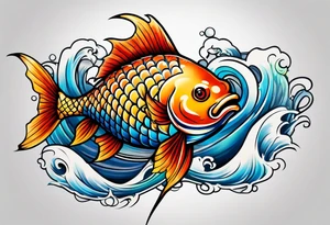 Coy fish tattoo idea