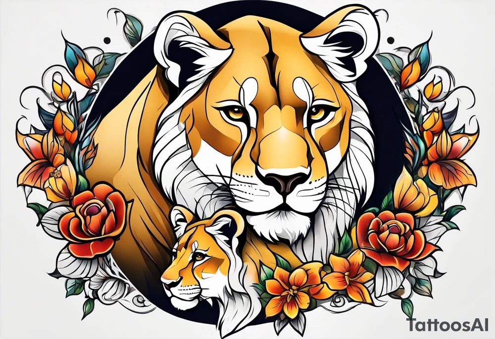 Lioness & Cubs tattoo idea
