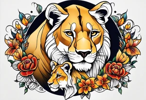 Lioness & Cubs tattoo idea