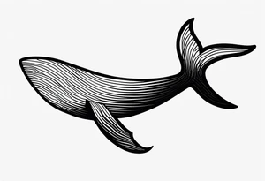 Minimalist Whale Tail tattoo idea