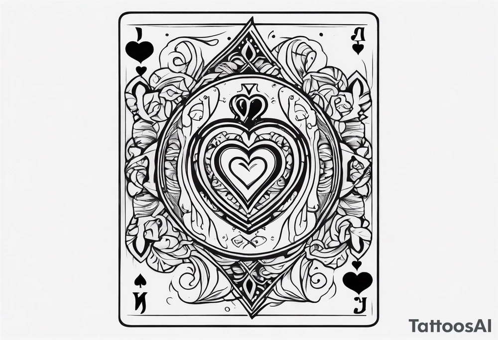 Jack of hearts card tattoo idea
