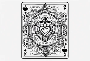 Jack of hearts card tattoo idea