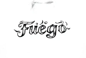 The word Fuego as a tramp stamp tattoo idea