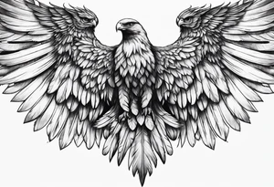 crossing angle wings tattoo idea