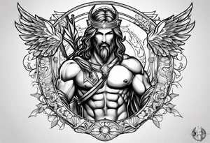 sagittarius, faith, strong, warrior, god, jesus, christ tattoo idea