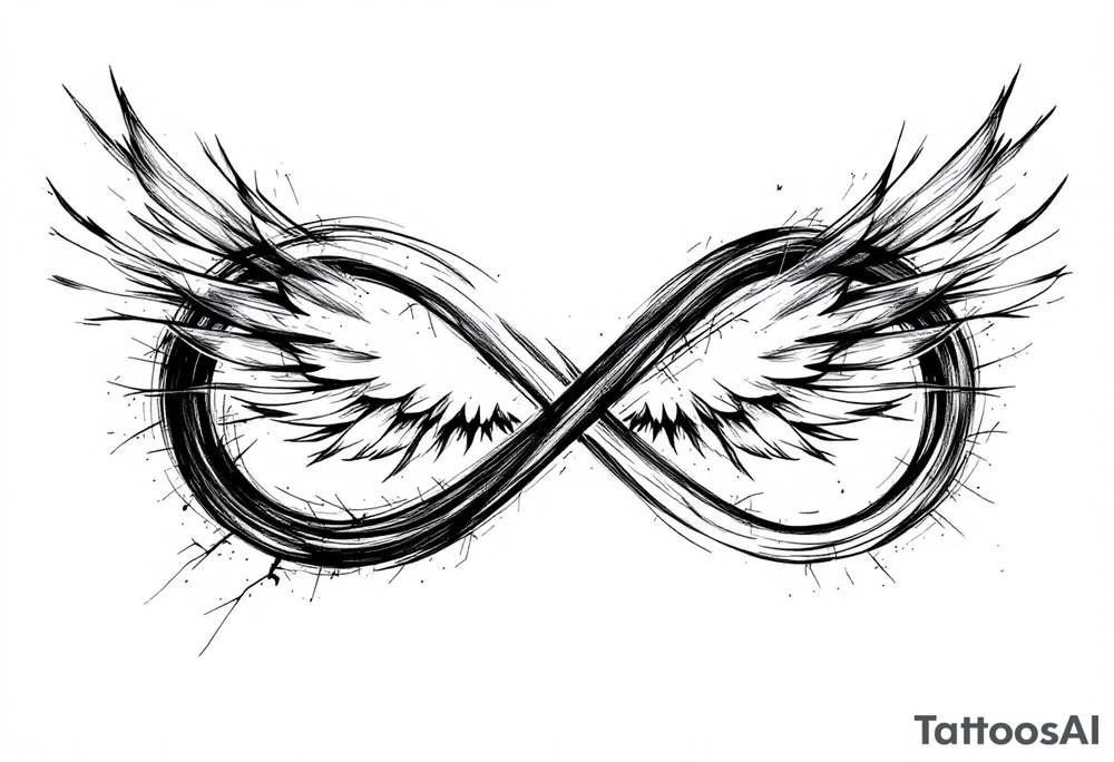 Infinity loop with suggested wings tattoo idea