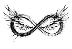 Infinity loop with suggested wings tattoo idea