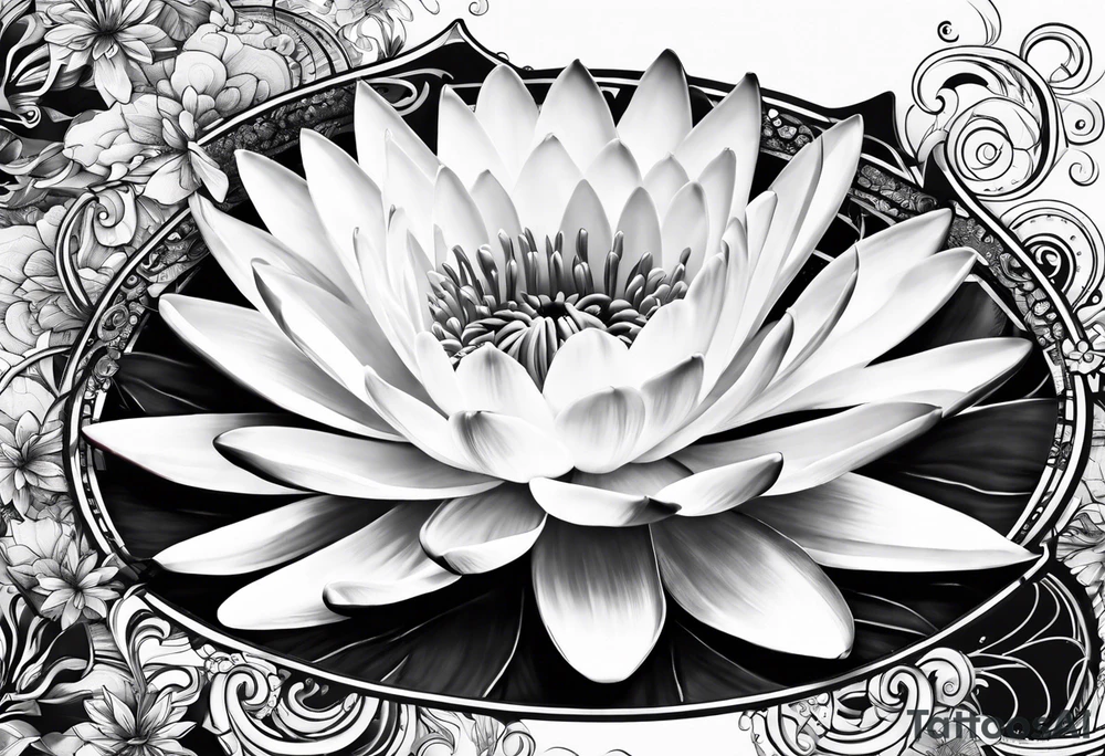 Waterlily and time tattoo idea