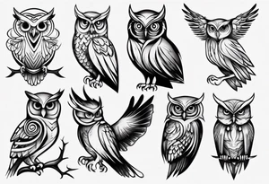 owl bird tattoo idea