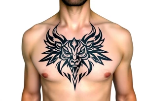 Capricorn head  10x15 cm 
Neutral face tattoo idea