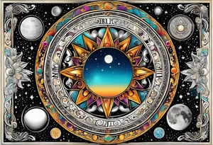 Astrology, Cancer & Aquarius, Natal Chart, vision, yin yang, the moon, the sun, Uranus, Pluto, spiritual third eye, mystical armband tattoo idea