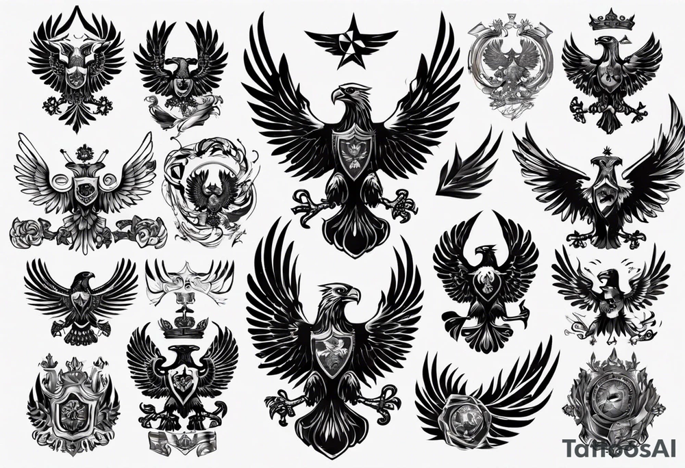 russian eagle tattoo idea