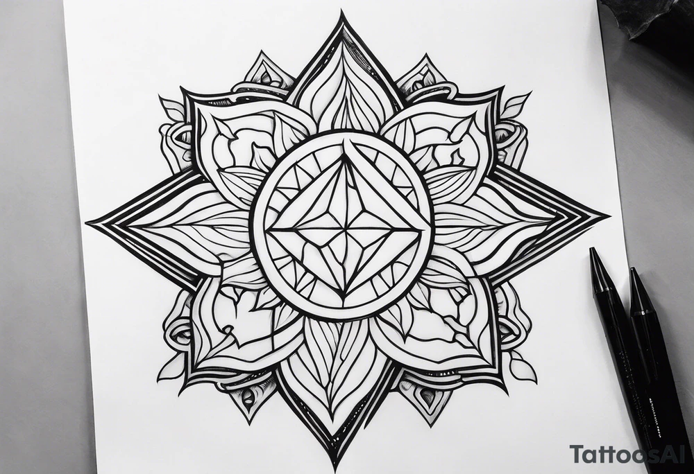 simple canlde design with crystal light tattoo idea