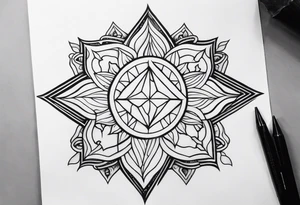 simple canlde design with crystal light tattoo idea