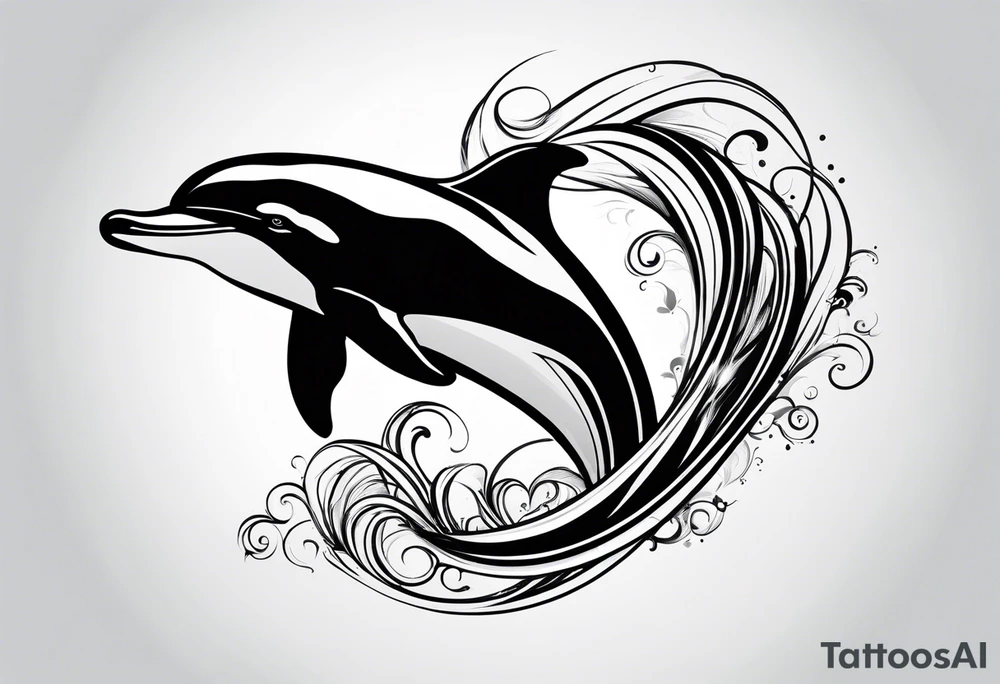 dolphin vector tattoo idea
