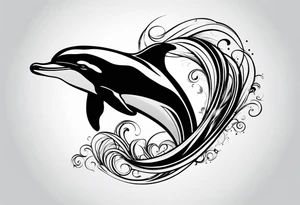 dolphin vector tattoo idea