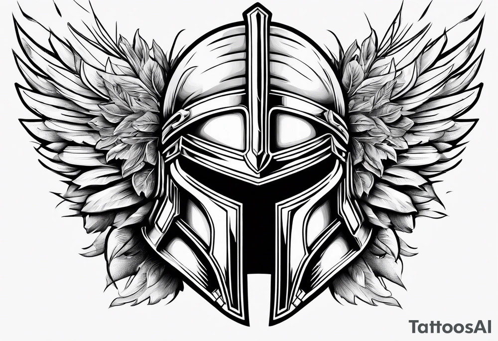 Spartan helmet tattoo idea
