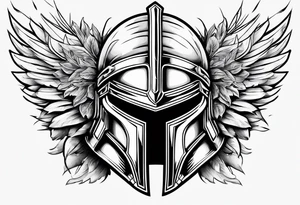 Spartan helmet tattoo idea