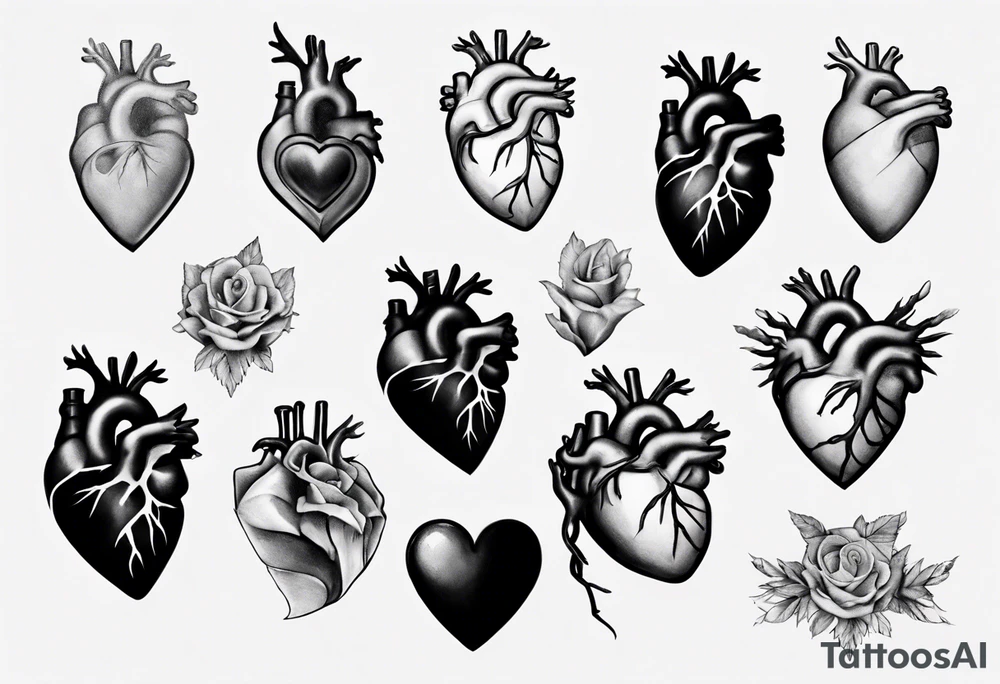 Realistic heart tattoo idea