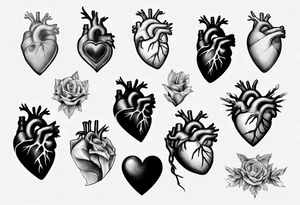 Realistic heart tattoo idea