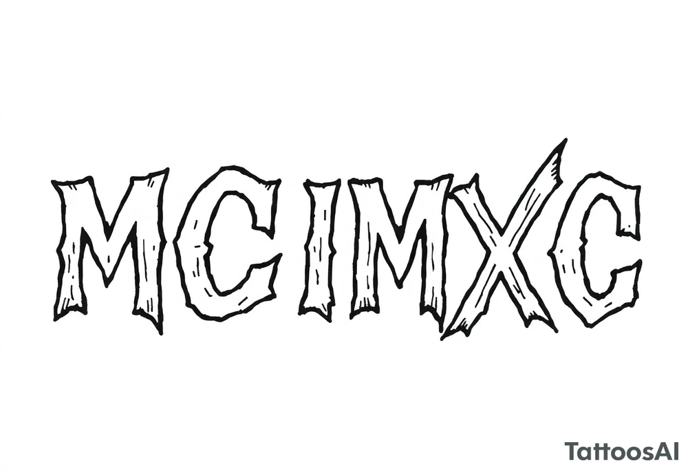 “MCMXC” tattoo idea