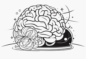 fighting with your brain because your emotions feel like a rollercoaster tattoo idea