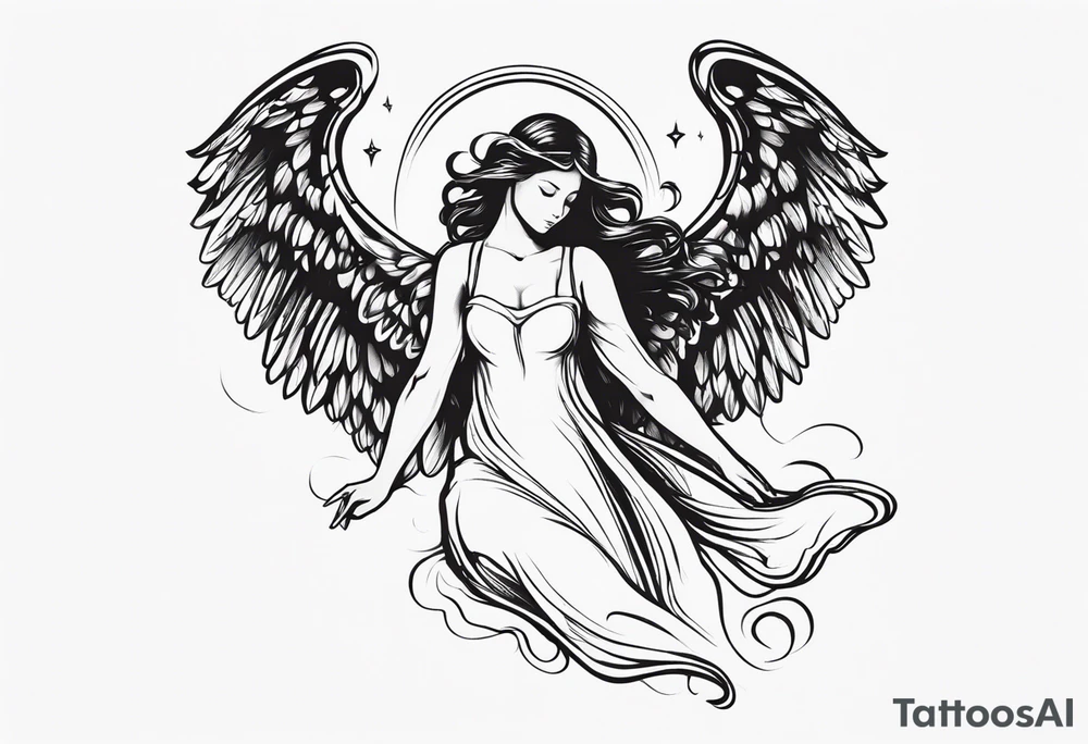 An angel that will always be in my heart tattoo idea
