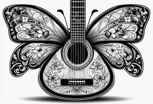 Guitar, butterfly, rainbow, toy story tattoo idea