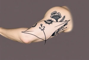 stingray, coral, jellyfish tattoo idea