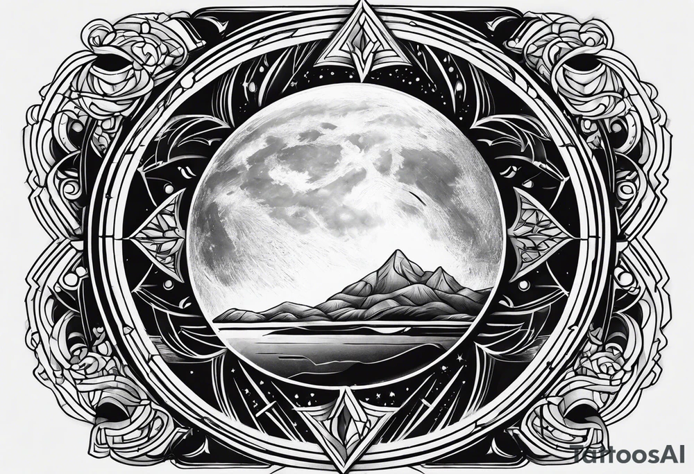 sacred moon tattoo idea