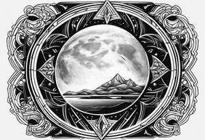 sacred moon tattoo idea