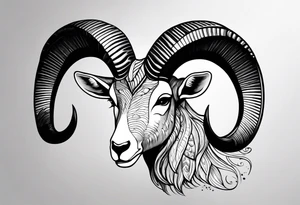 ibex head tattoo idea