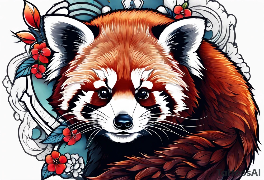 Red panda tattoo idea