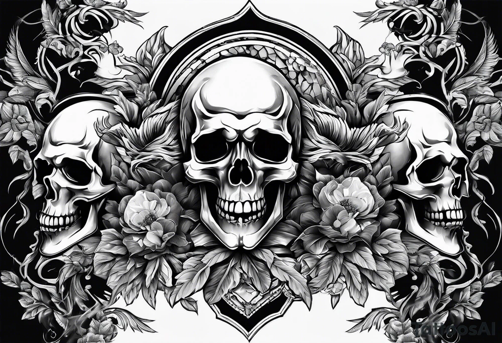 Zeus, lightning, skulls tattoo idea